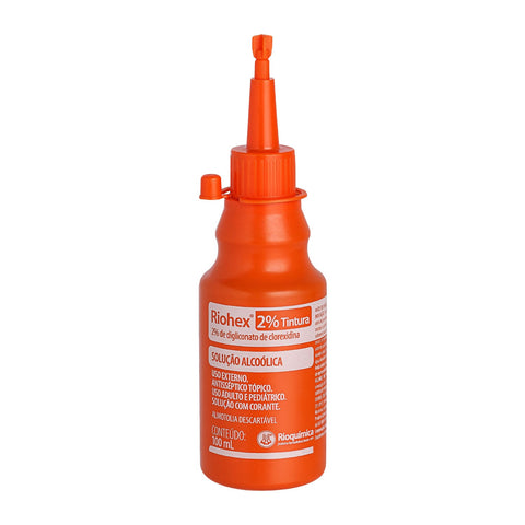 Imagem ilustrativa do produto Riohex 2% Tintura 100ml com 30 Twist Off - RIOQUÍMICA – Rioquimica