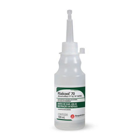 Imagem ilustrativa do produto Álcool 70% Líquido 100ml com 30 Antisséptico - RIOQUÍMICA – Rioquimica