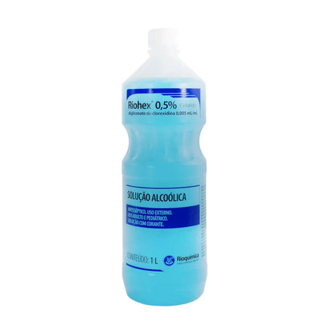 Imagem ilustrativa do produto Riohex 0,5% Alcoólico Azul com 1000ml - RIOQUÍMICA – Rioquimica