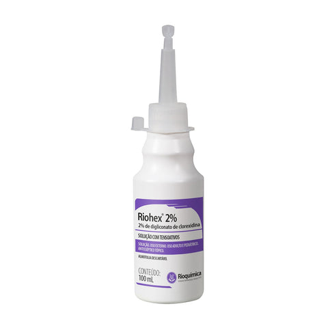 Imagem ilustrativa do produto Riohex 2% Degermante 100ml com 30 Twist Off - RIOQUÍMICA – Rioquimica