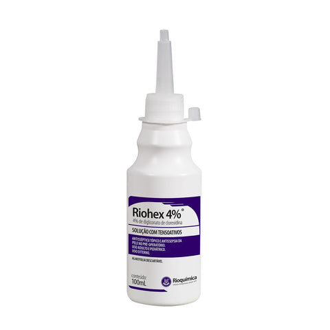 Imagem ilustrativa do produto Riohex 4% Degermante 100ml com 30 Twist Off - RIOQUÍMICA – Rioquimica