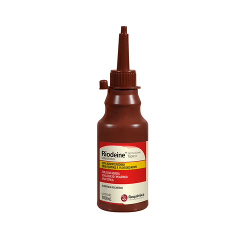 Imagem ilustrativa do produto Riodeine Tópico 1% 100ml com 30 Twist Off - RIOQUÍMICA – Rioquimica