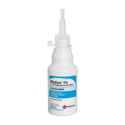 Imagem ilustrativa do produto Riohex 1% Aquoso 100ml com 30 Twist Off - RIOQUÍMICA – Rioquimica