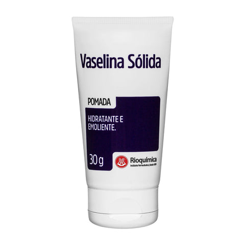 Imagem ilustrativa do produto Vaselina Solida (Pomada) com 30g Bisnaga - RIOQUÍMICA – Rioquimica