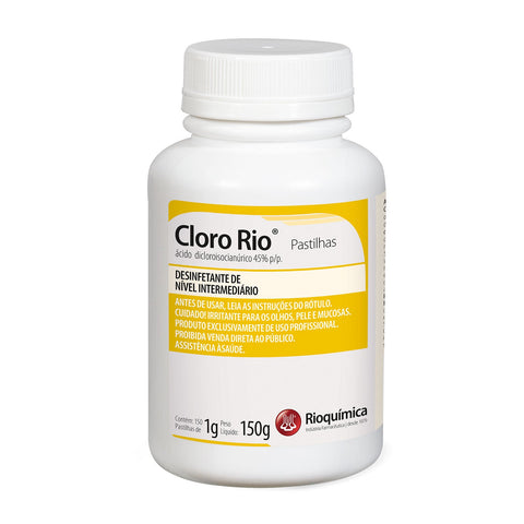 Imagem ilustrativa do produto Cloro-Rio Pastilhas com 150 - RIOQUÍMICA – Rioquimica