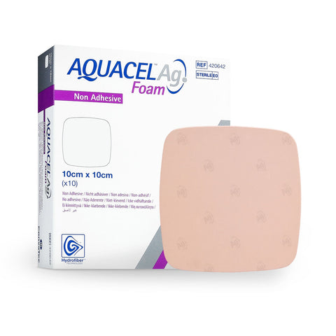 Imagem ilustrativa do produto Aquacel AG (Prata) Foam não Adesivo 10x10cm com 10 - CONVATEC – Convatec
