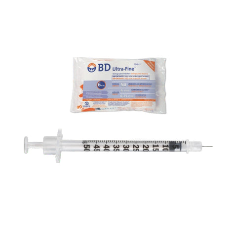 Imagem ilustrativa do produto Seringa Insulina 0,5ml com Agulha 8x0,3 Safetyglide com 100 - BD – Bd