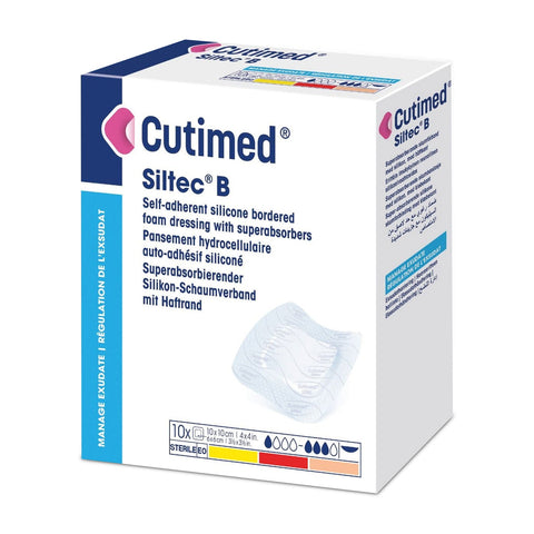 Imagem ilustrativa do produto Cutimed Siltec B 15,0x15,0cm com 10 - BSN ESSITY – Essity